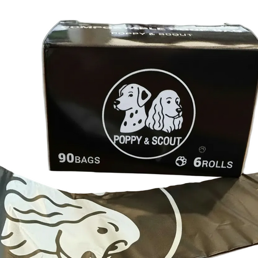 Compostable Poo Bags (6 rolls - 90 bags)