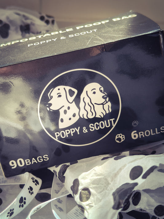 Compostable Poo Bags (6 rolls - 90 bags)